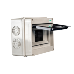 Compra o cotiza TABLERO PLASTICO CON PUERTA FUME SOBREPUESTO 12 POLOS IP65 LIBRE DE HALOGENOS