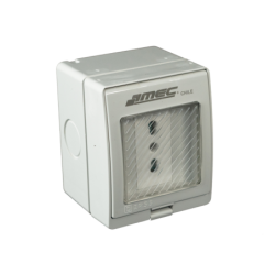 Compra o cotiza CAJA SOBREPUESTA CON TAPA CON MODULO ENCHUFE 10/16A 250V IP55