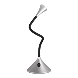 LAMPARA LED DE ESCRITORIO COBRA FLEXIBLE 220V 3W 3000K 240Lm GRIS