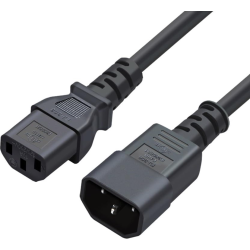CABLE DE PODER MACHO HEMBRA C13-C14 PARA UPS 1,8MTS NEGRO