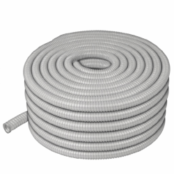 TUBO FLEXIBLE CON PVC GRIS 25MM LIVIANO