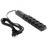 Compra ALARGADOR 5 POSICIONES + 2 USB 3MTS CON INTERRUPTOR PILOTO Y PROTECCION DE SOBRETENSION 2200W NEGRO